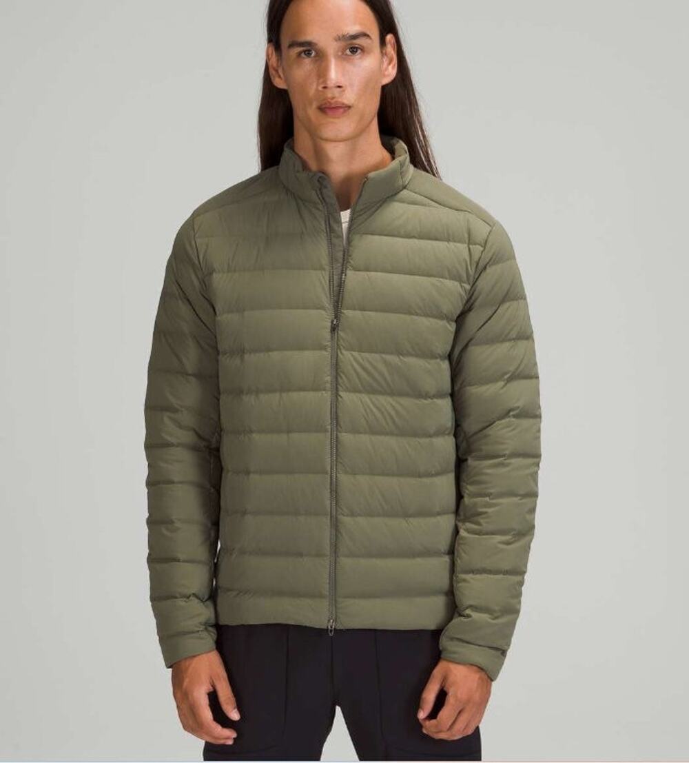 NWT Lululemon Green Navigation Stretch Down Puffer Jacket Size L